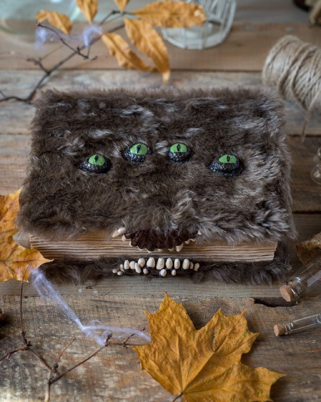 The Monster Book of Monsters with green eyes Replica Journal Notebook
