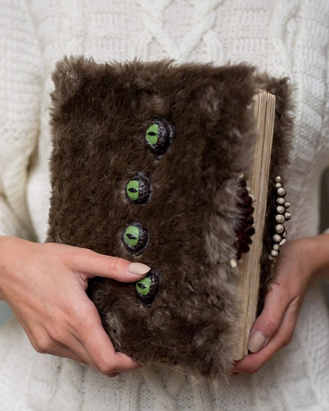 The Monster Book of Monsters with green eyes Replica Journal Notebook