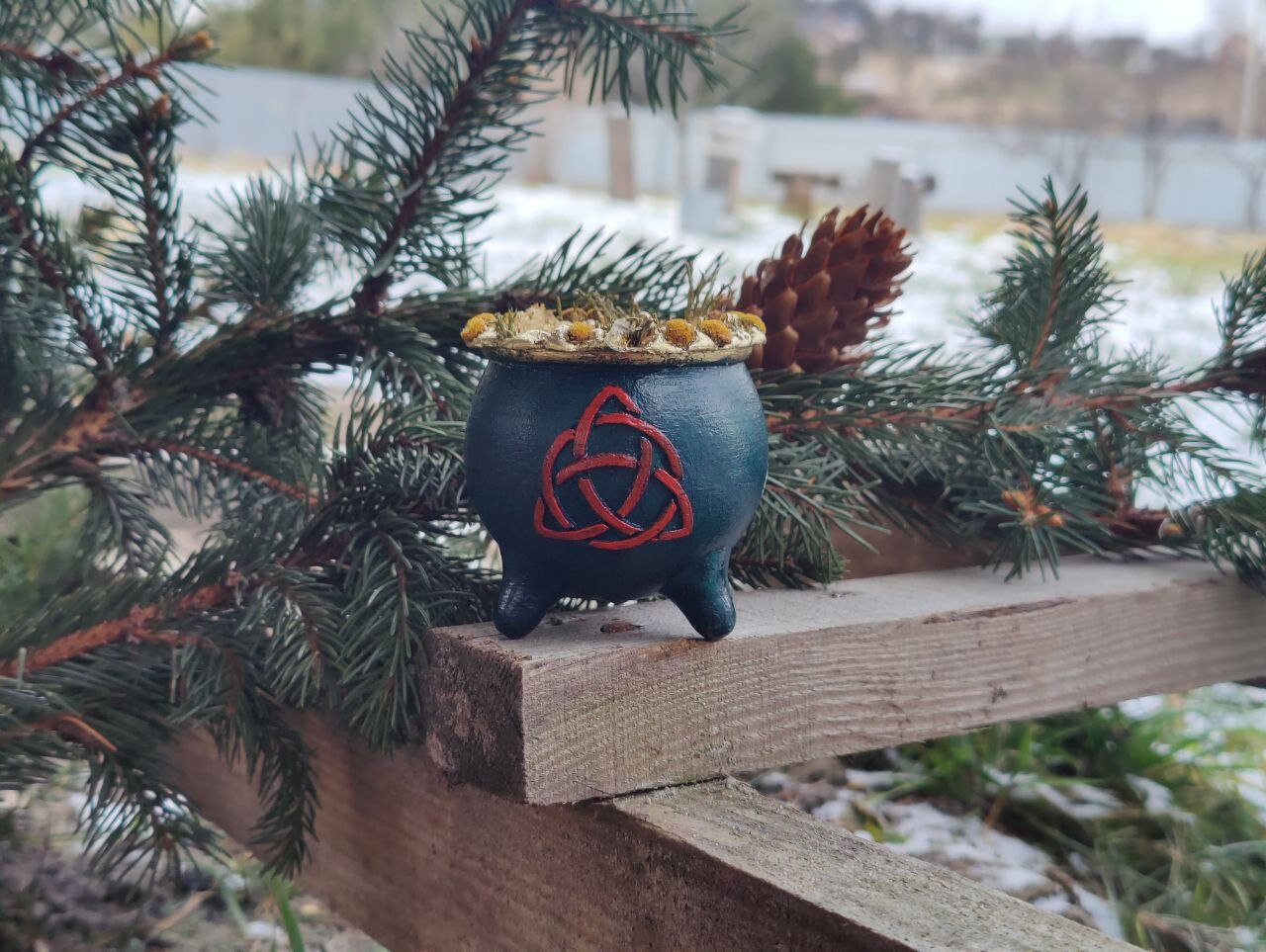 Candlestick The book of shadows BOS charm Charmed triquetra Halliwell power candle
