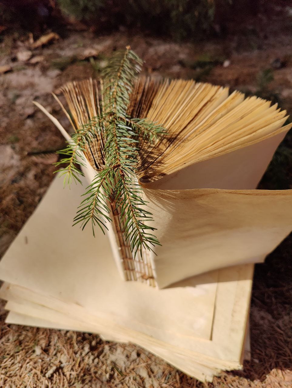 Journal refill paper aged paper block for handmade journal blank pages - Make your own book - DIY