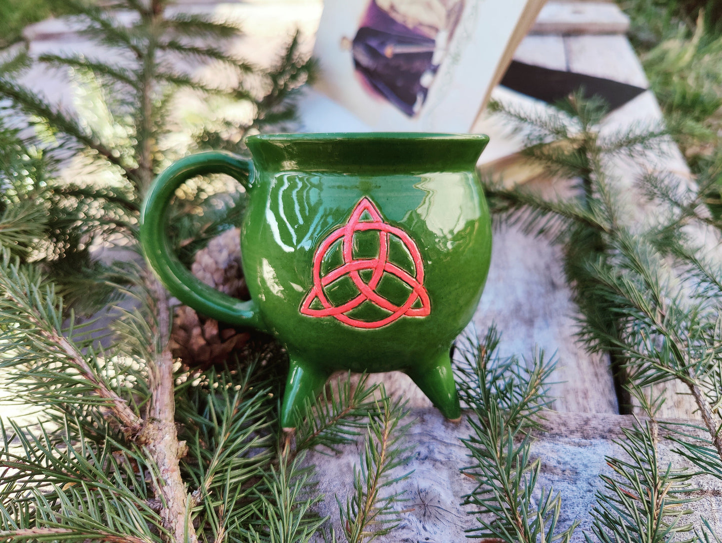 Cup Book of Shadows Halliwell Charmed Tea Coffee Handmade ceramic
