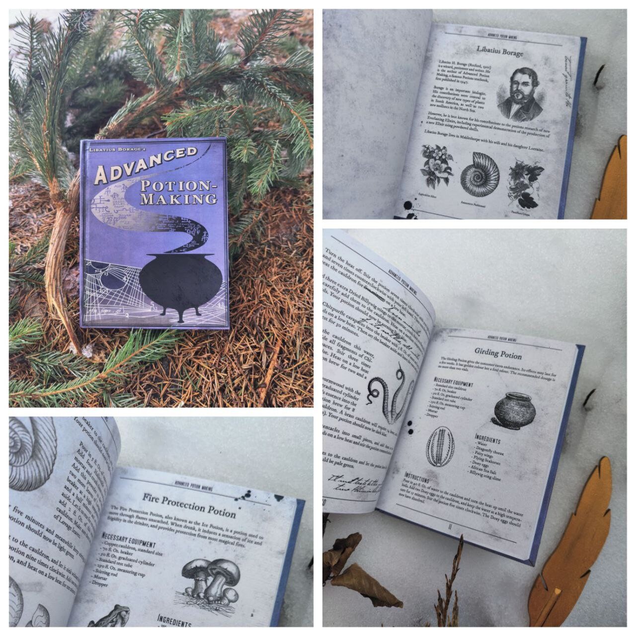 Books set FOUR Advanced Potion Making APM One thousand magical herbs and fungi History of Magic The Standard Book of Spells Library