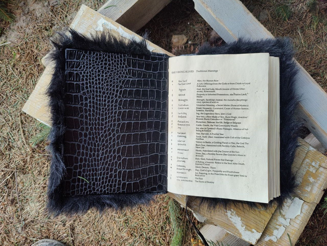 The Book of Runes | Witch Runes Book of Shadows | Grimoire | Monster Book of Monsters