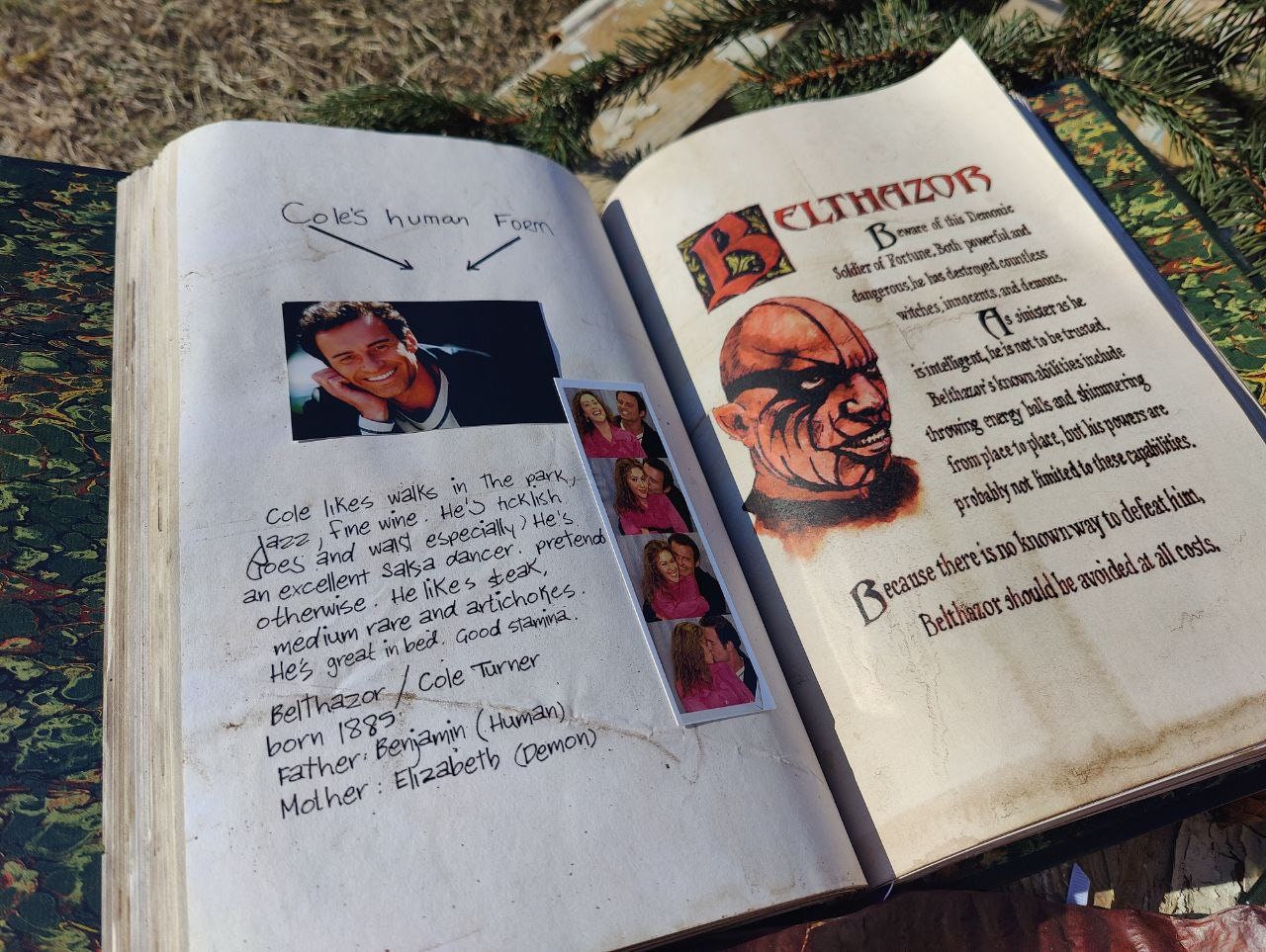 The Book of Shadows Charmed Charm BOS Big Size Cosplay Wicca magic witch spell herb book 560 pages