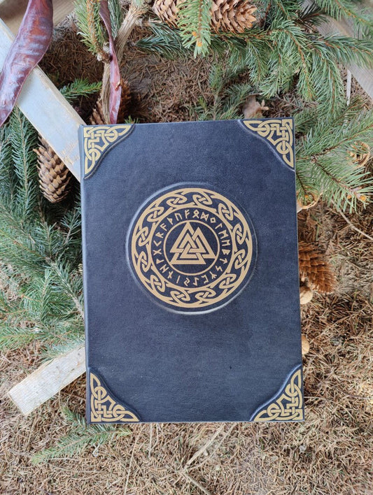 Viking Valknut Notebook Book of Shadows Runes Witchcraft Spell Wicca