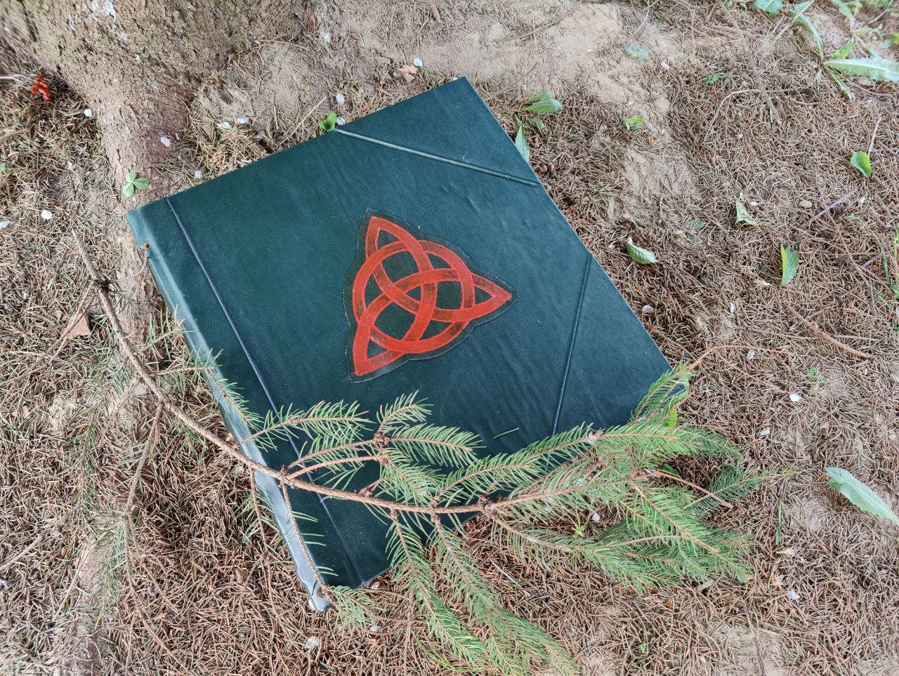 The Book of Shadows Charmed BOS Halliwell on 4 bolts Wicca triquetra