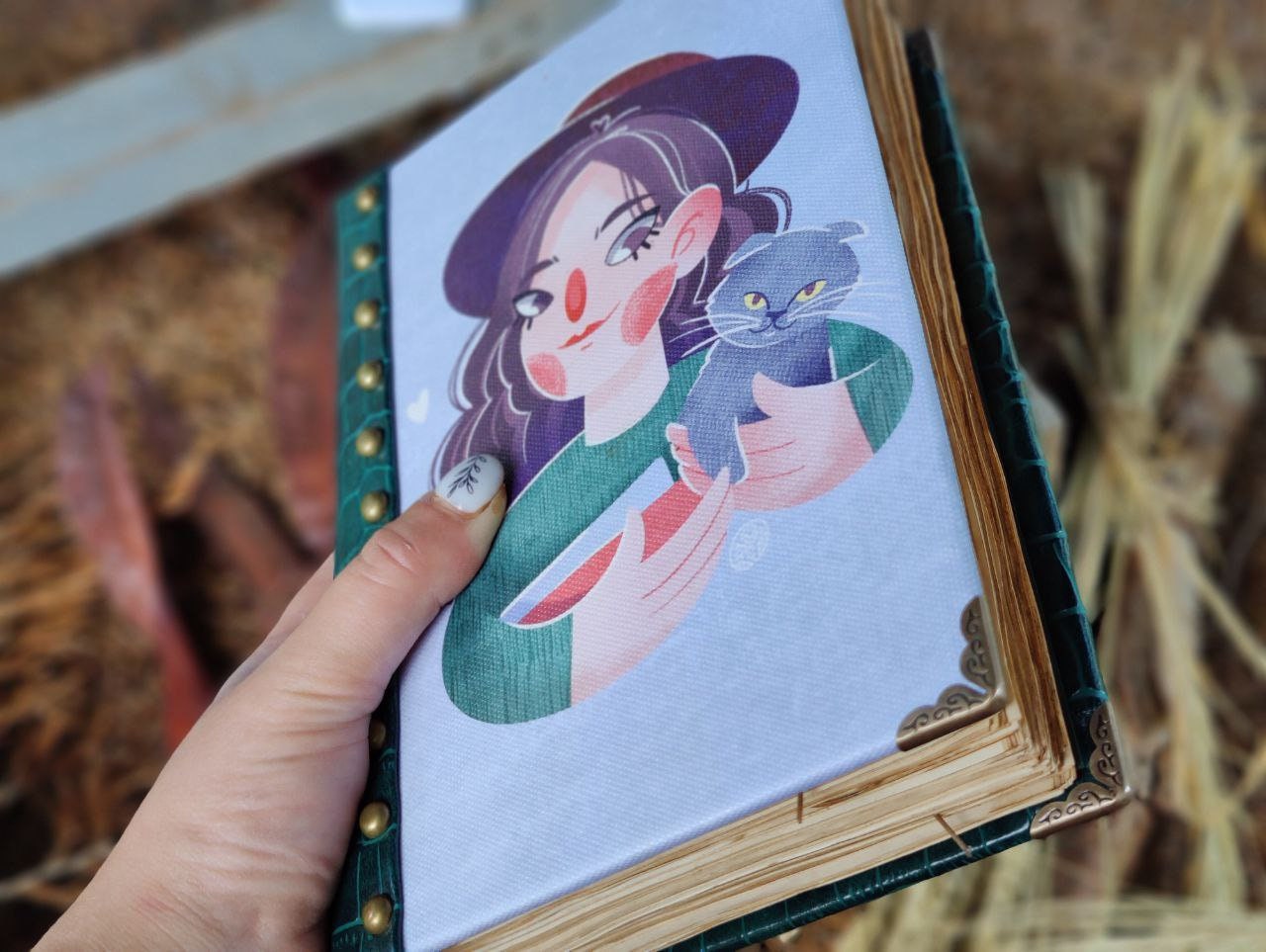 Personalized notebook with your picture photo cat dog