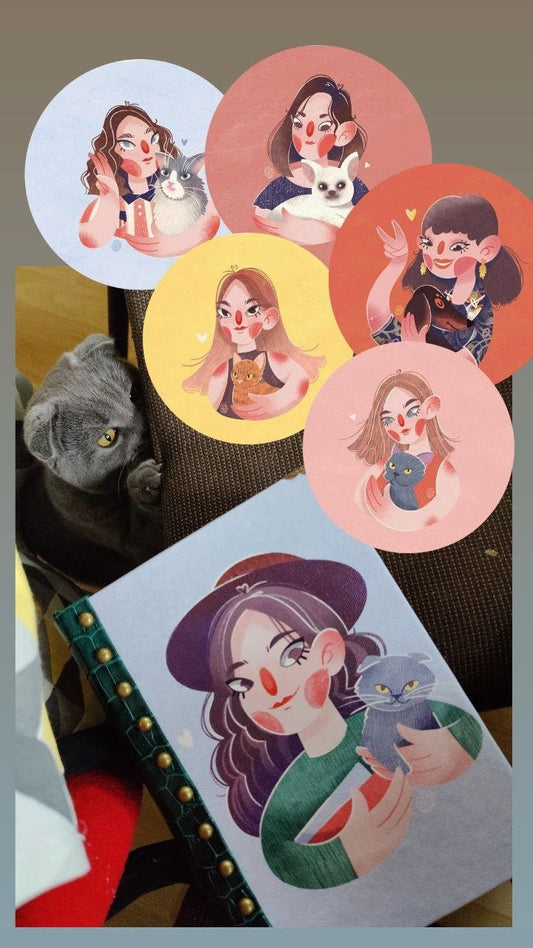 Personalized notebook with your picture photo cat dog
