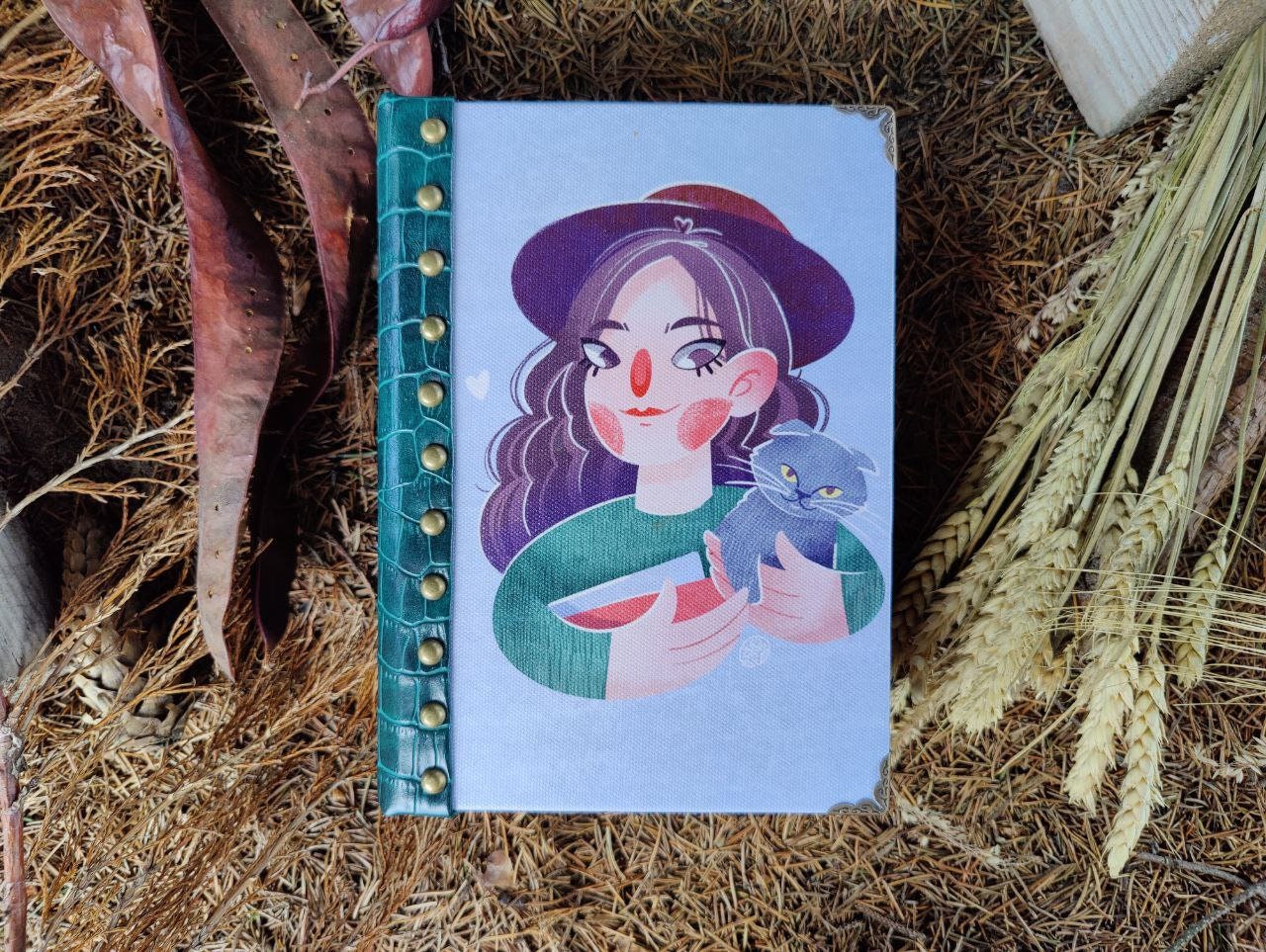 Personalized notebook with your picture photo cat dog